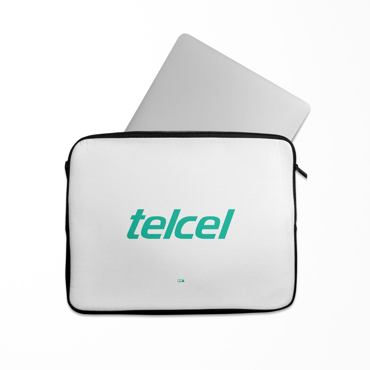 Laptop sleeve with the Club León 2026-27 Away football shirt design by RIPA Football