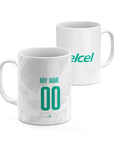 Mug with the Club León 2026-27 Away football shirt design by RIPA Football