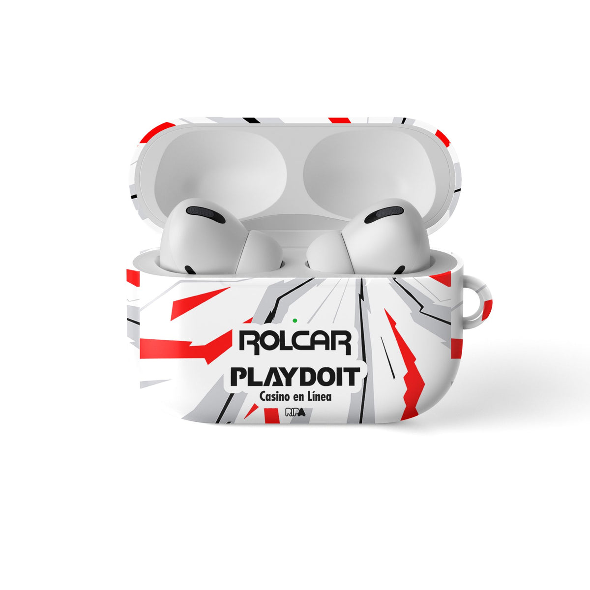 AirPods case with the Necaxa 2026-27 Training football shirt design by RIPA Football