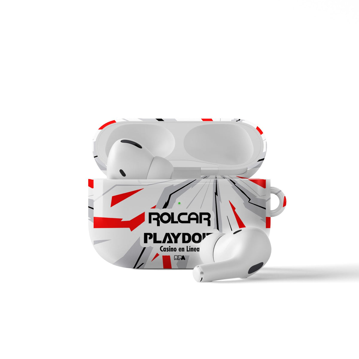 AirPods case with the Necaxa 2026-27 Training football shirt design by RIPA Football