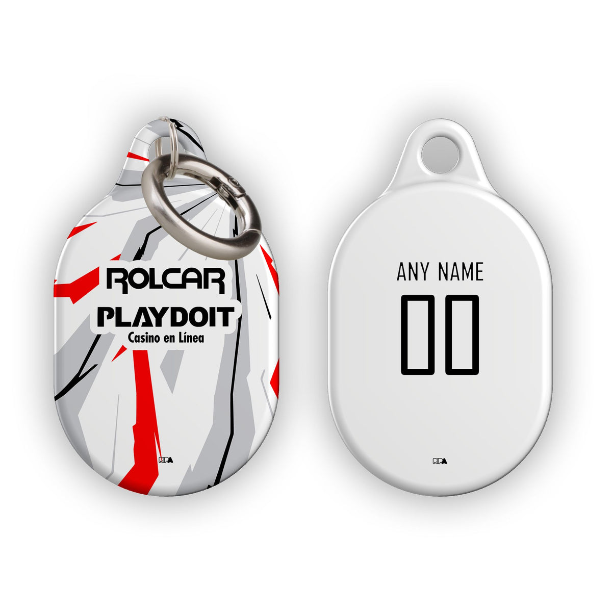 AirTag holder with the Necaxa 2026-27 Training football shirt design by RIPA Football