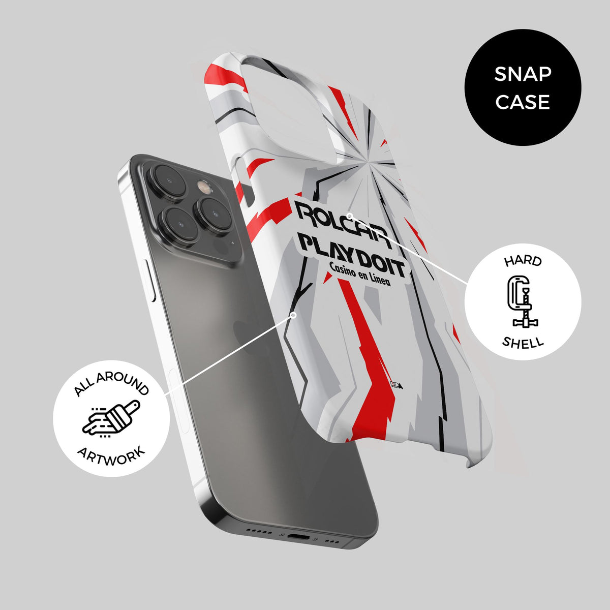 Phone case with the Necaxa 2026-27 Training football shirt design by RIPA Football