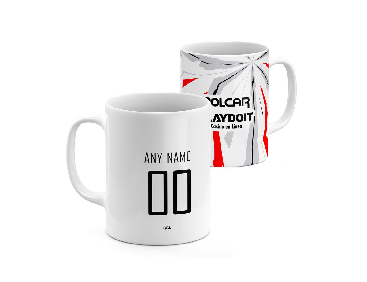 Mug with the Necaxa 2026-27 Training football shirt design by RIPA Football