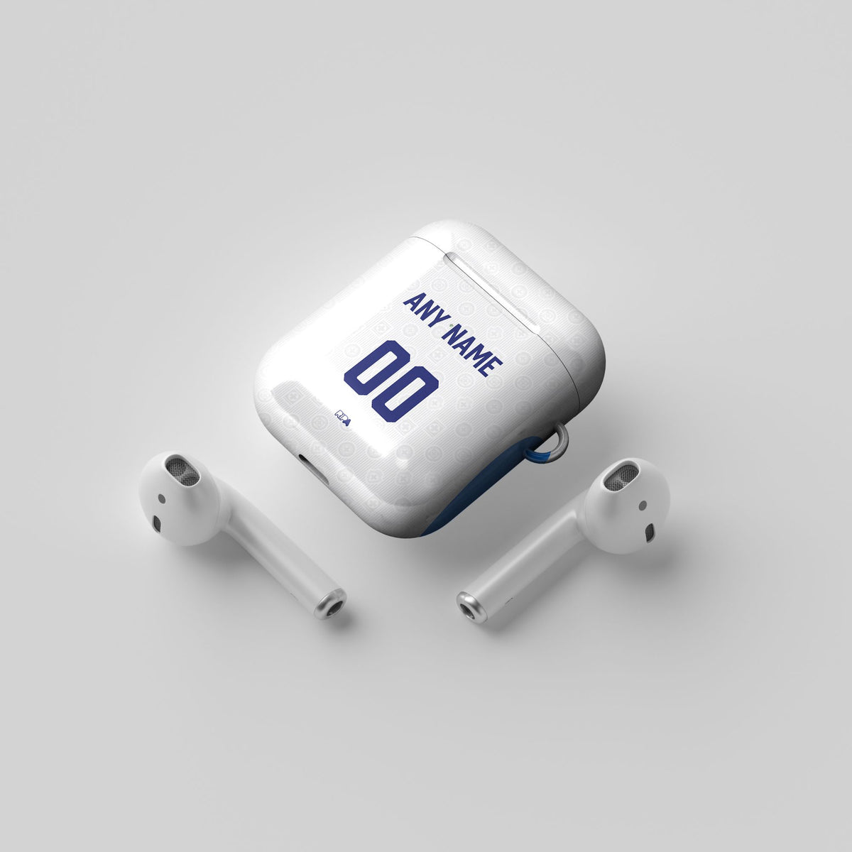 AirPods case with the Cruz Azul 2026-27 Away football shirt design by RIPA Football