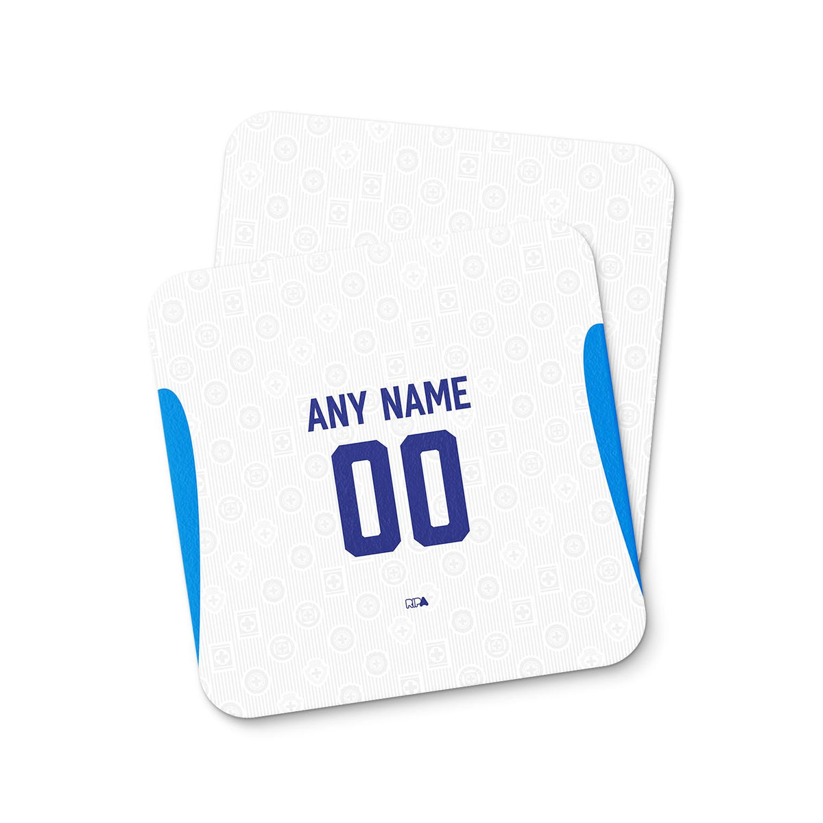 Coaster with the Cruz Azul 2026-27 Away football shirt design by RIPA Football