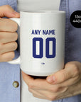Mug with the Cruz Azul 2026-27 Away football shirt design by RIPA Football