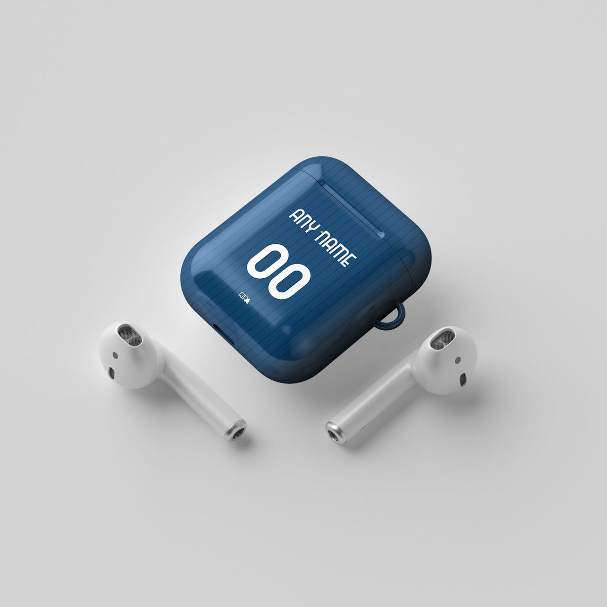AirPods case with the Como 2026-27 Home football shirt design by RIPA Football