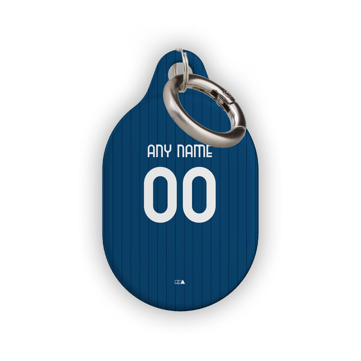 AirTag holder with the Como 2026-27 Home football shirt design by RIPA Football