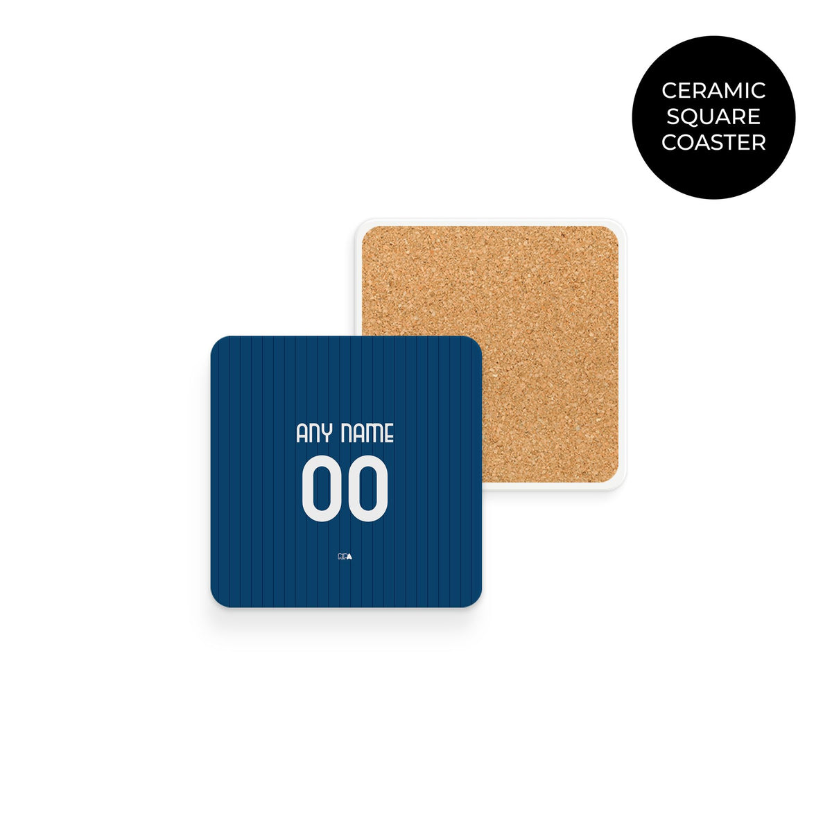 Coaster with the Como 2026-27 Home football shirt design by RIPA Football