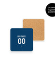 Coaster with the Como 2026-27 Home football shirt design by RIPA Football