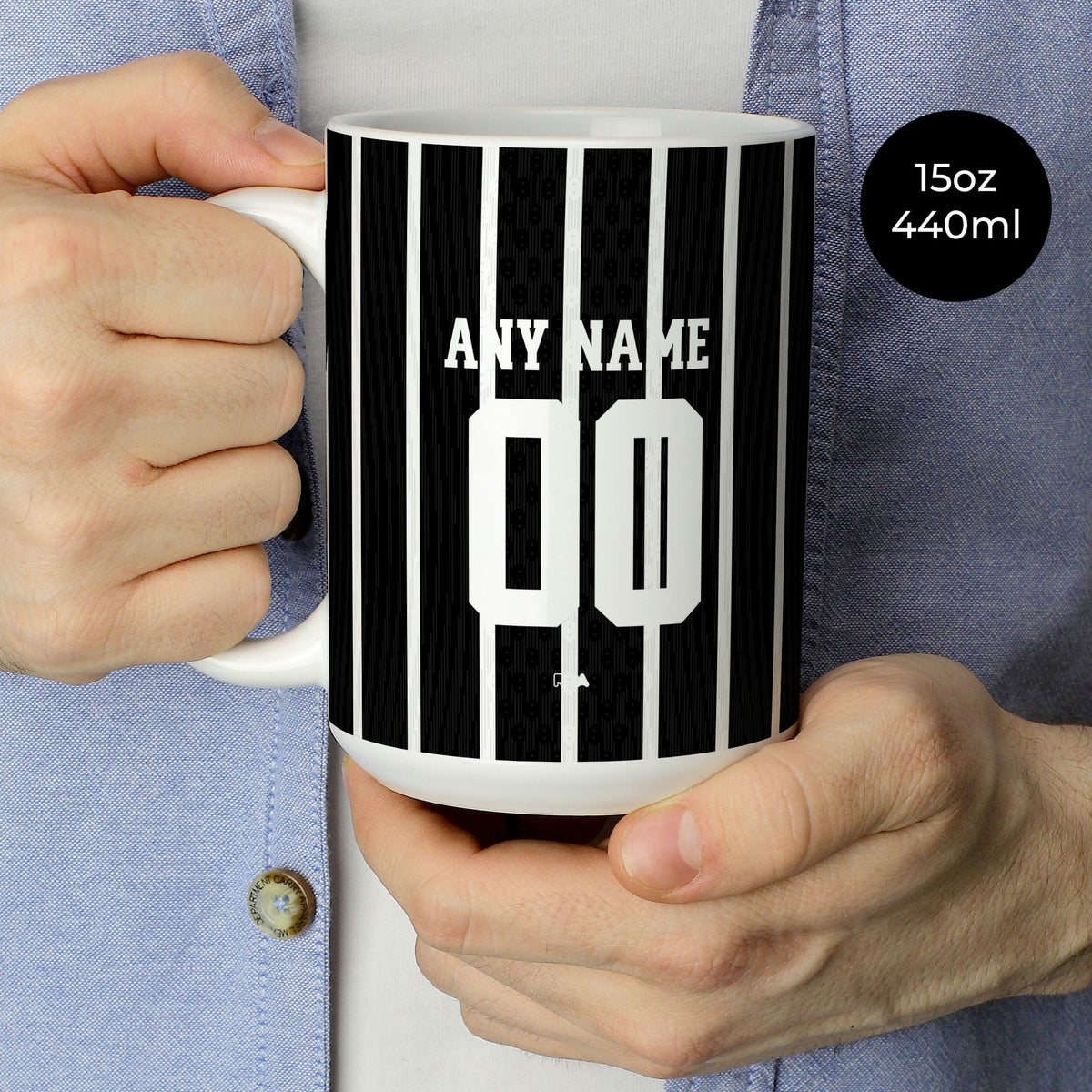 Mug with the Corinthians 2026 Away football shirt design by RIPA Football