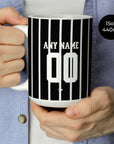 Mug with the Corinthians 2026 Away football shirt design by RIPA Football
