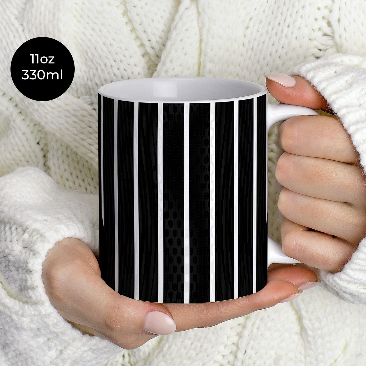 Mug with the Corinthians 2026 Away football shirt design by RIPA Football