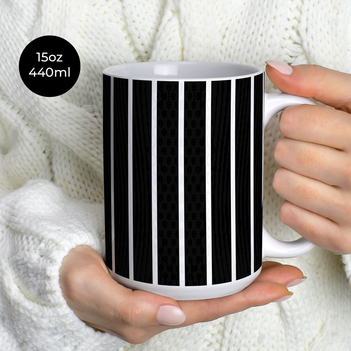 Mug with the Corinthians 2026 Away football shirt design by RIPA Football