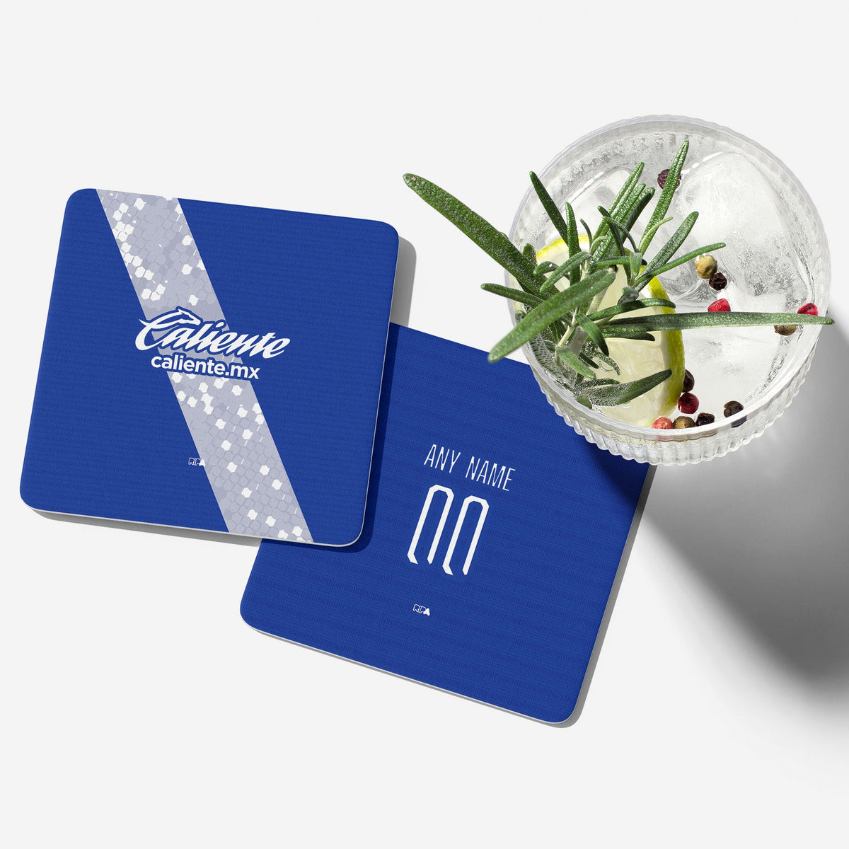 Coaster with the Puebla 2026-27 Away football shirt design by RIPA Football