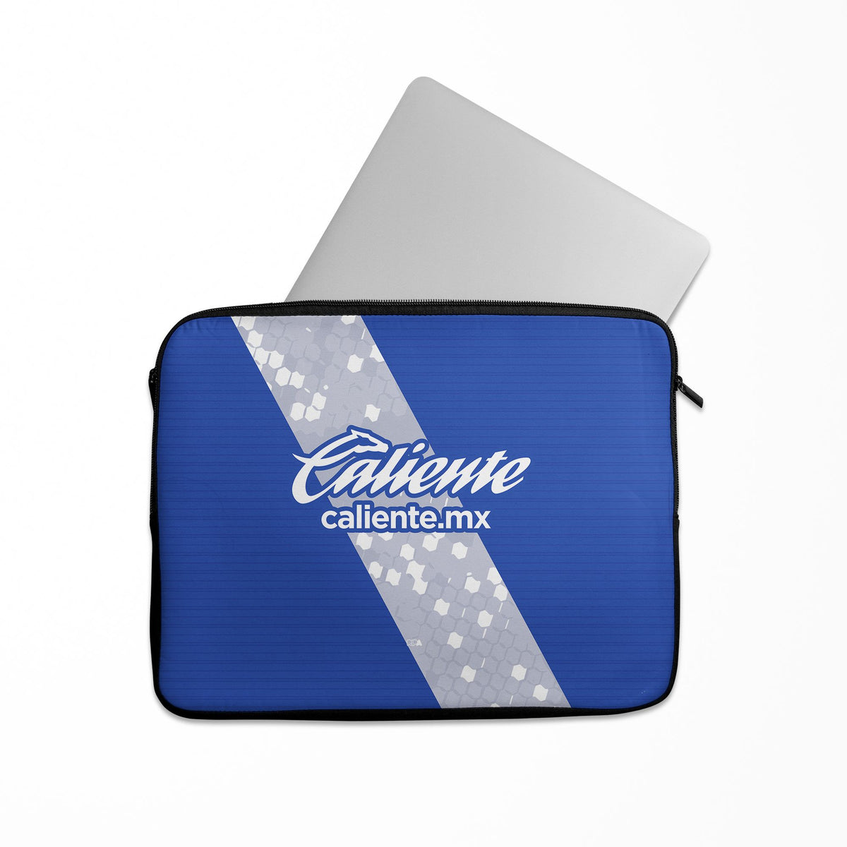 Laptop sleeve with the Puebla 2026-27 Away football shirt design by RIPA Football