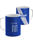 Mug with the Puebla 2026-27 Away football shirt design by RIPA Football