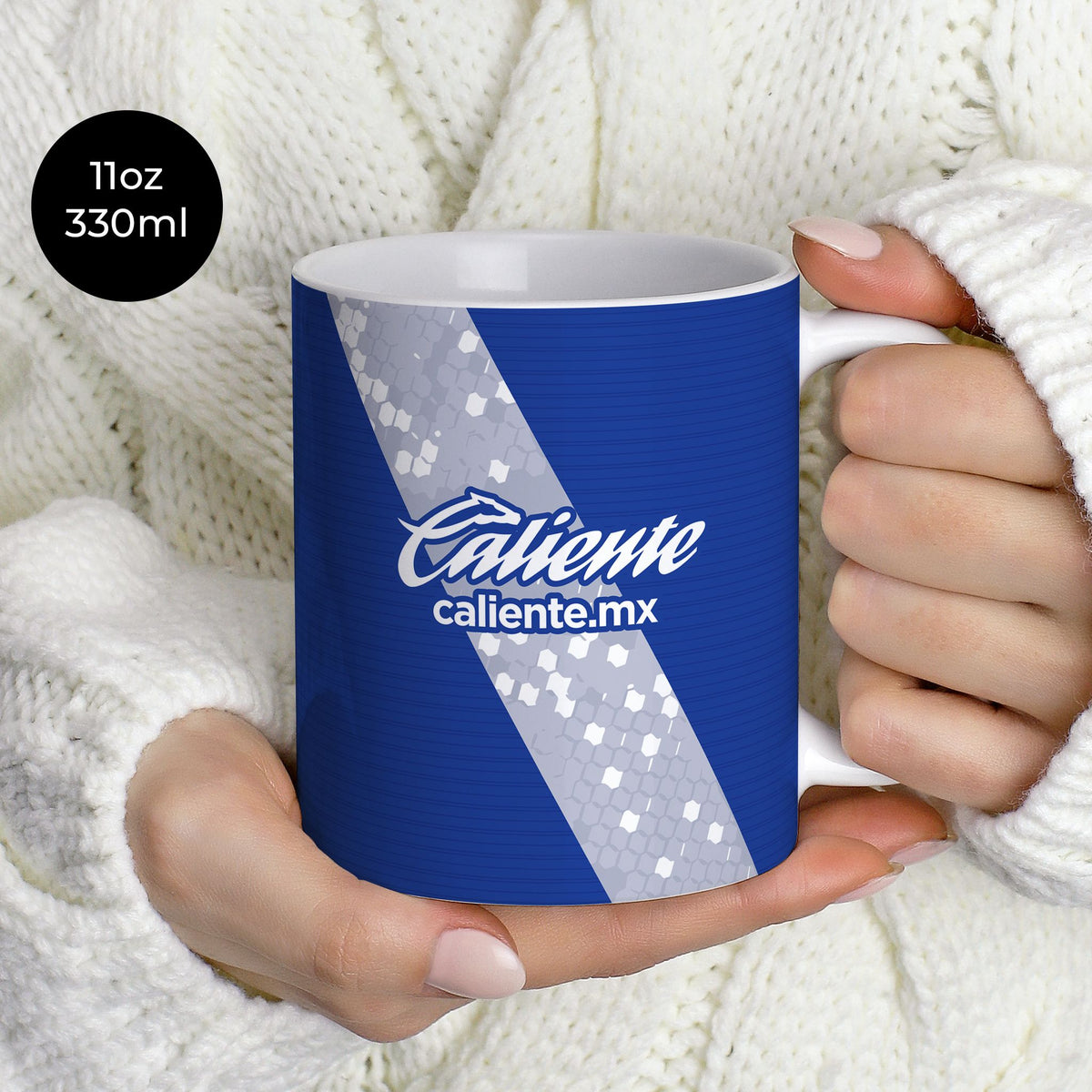 Mug with the Puebla 2026-27 Away football shirt design by RIPA Football