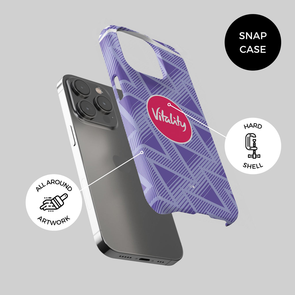 Phone case with the Bournemouth 2026-27 Away football shirt design by RIPA Football