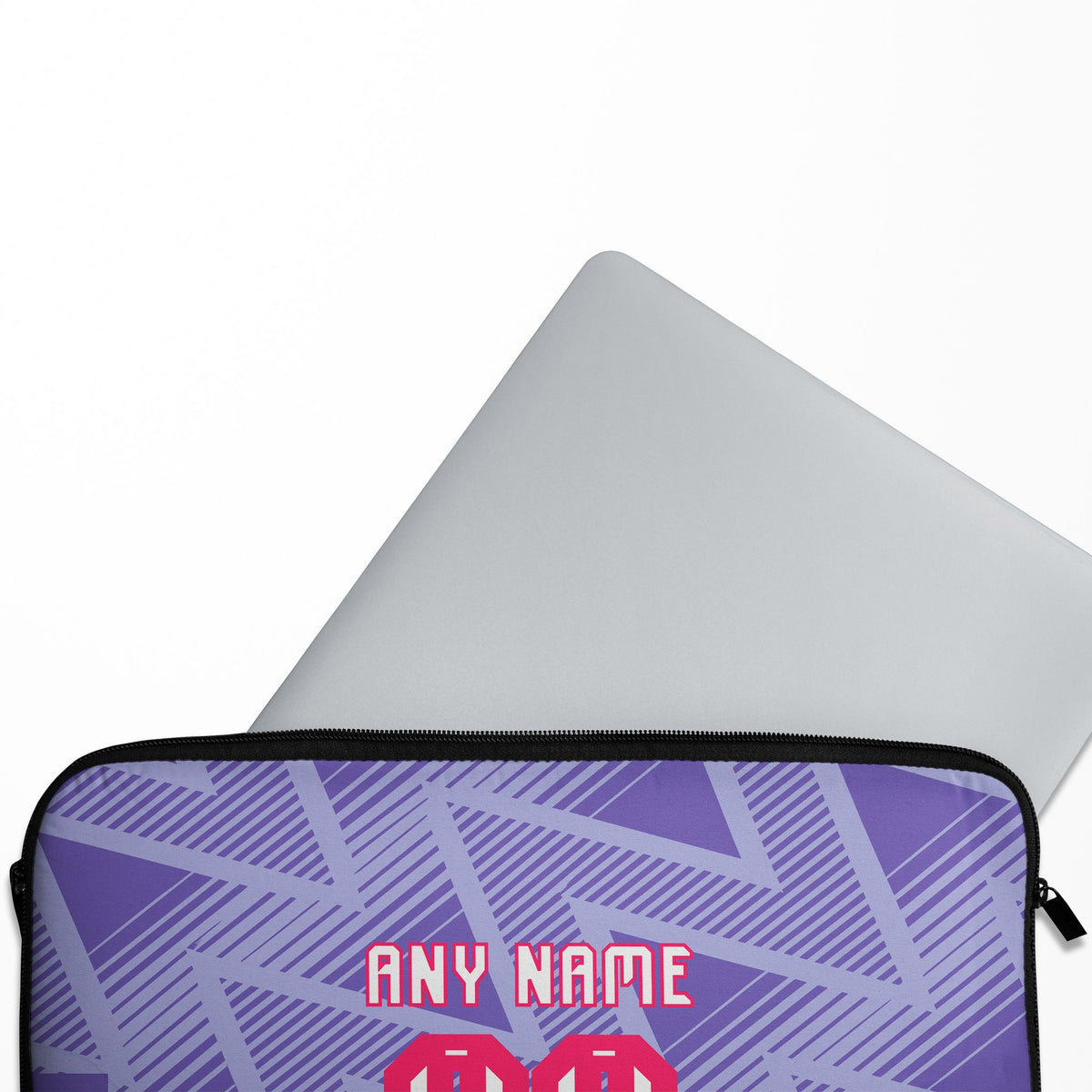 Laptop sleeve with the Bournemouth 2026-27 Away football shirt design by RIPA Football