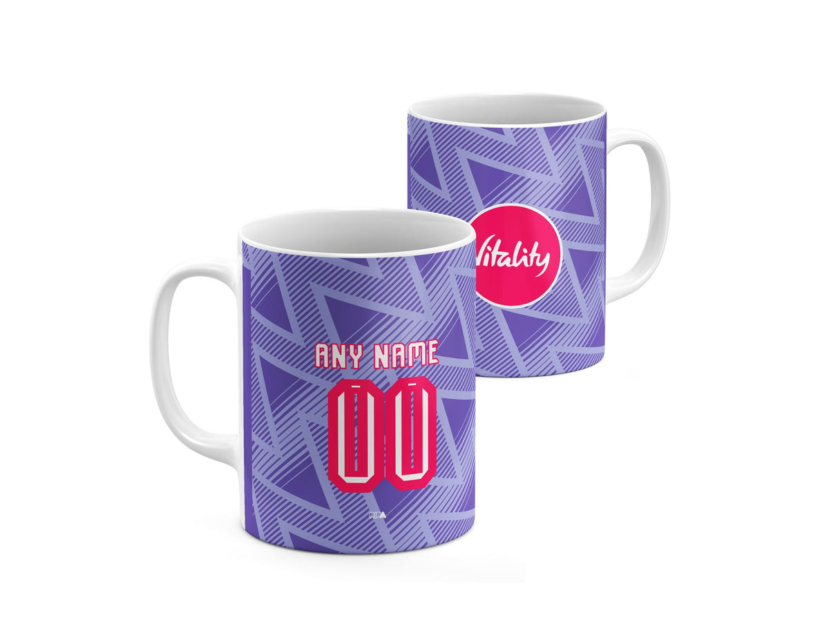 Mug with the Bournemouth 2026-27 Away football shirt design by RIPA Football