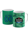 Mug with the Celta Vigo 2026-27 Goalkeeper football shirt design by RIPA Football