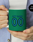 Mug with the Celta Vigo 2026-27 Goalkeeper football shirt design by RIPA Football