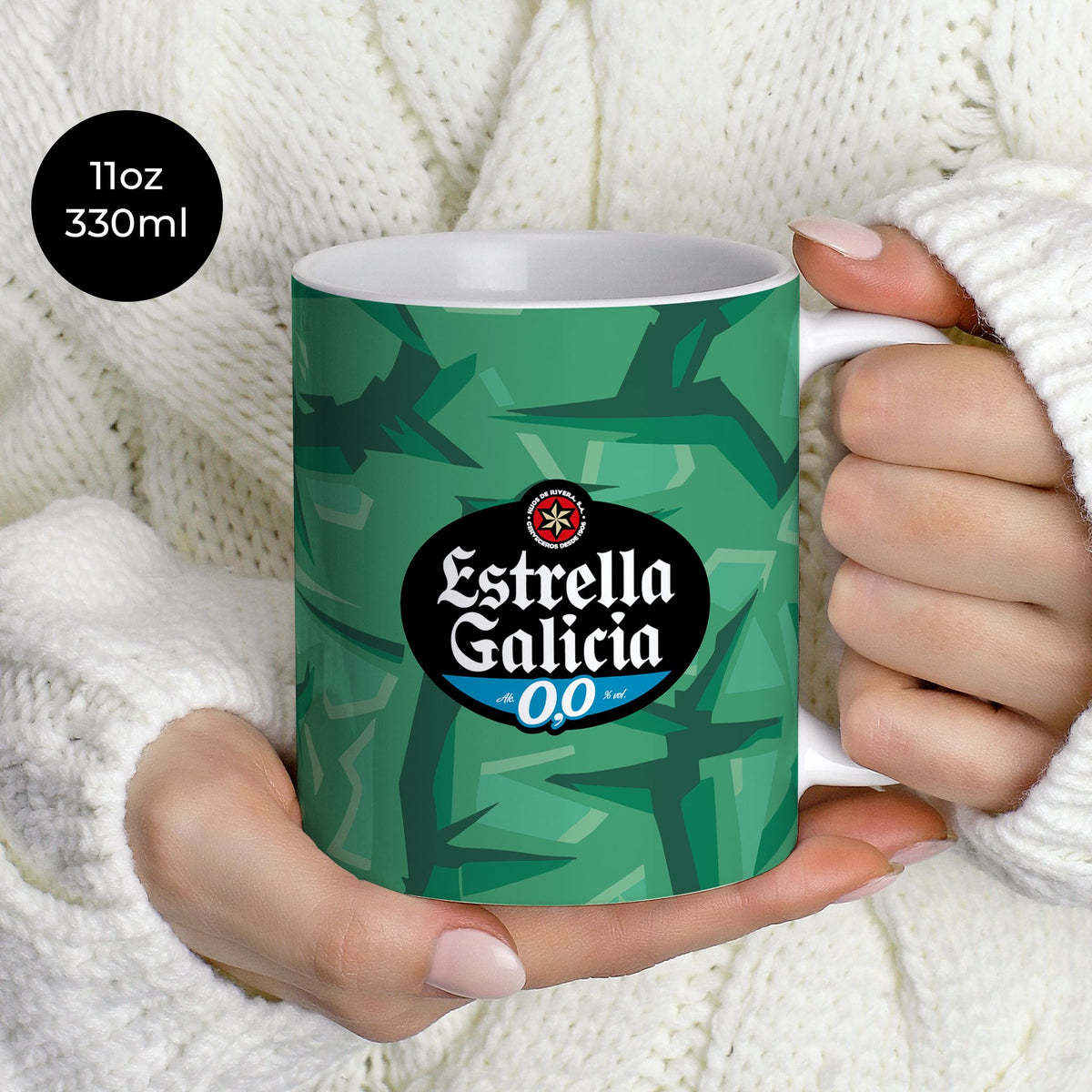 Mug with the Celta Vigo 2026-27 Goalkeeper football shirt design by RIPA Football