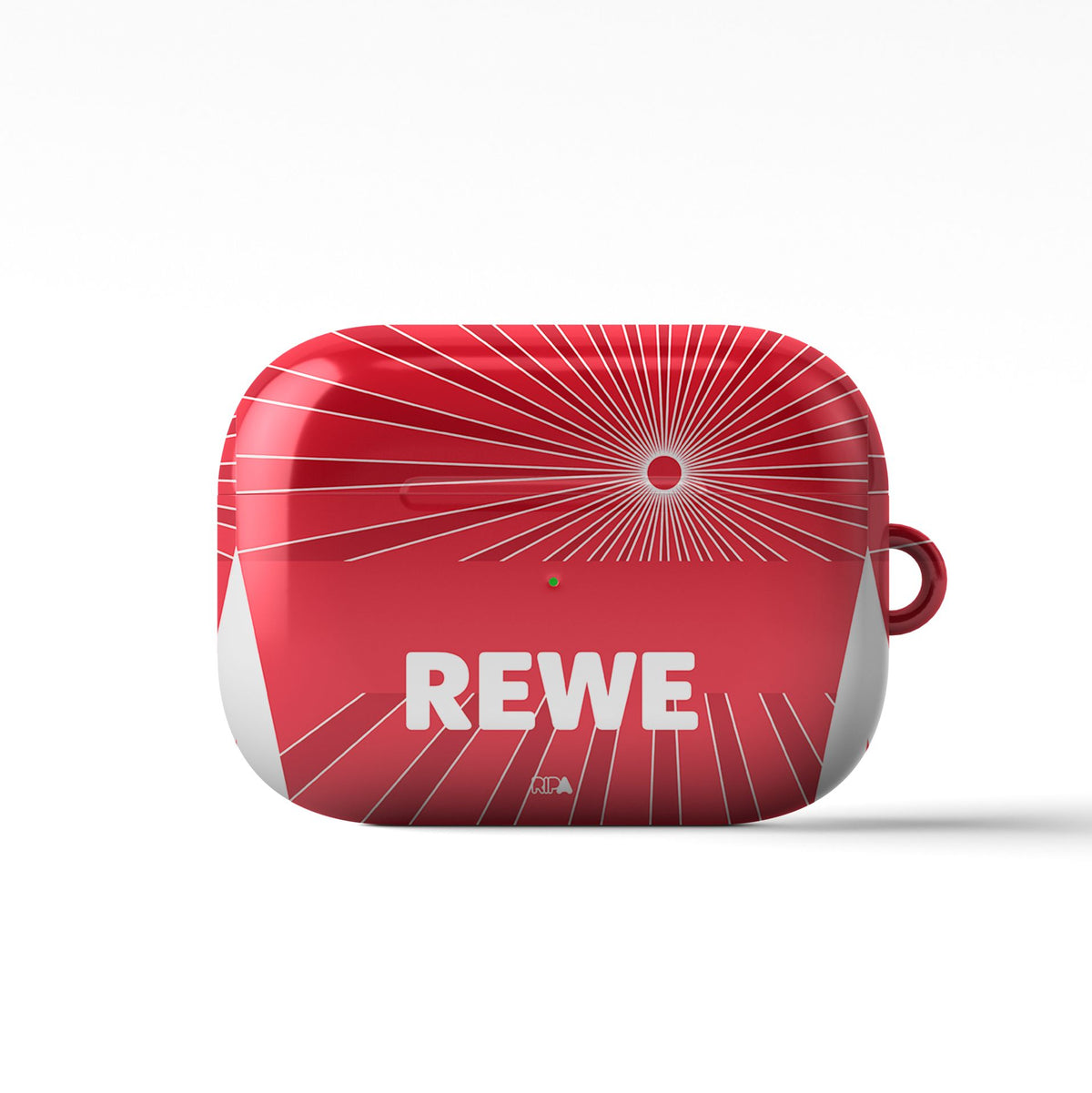 AirPods case with the FC Köln 2024-25 Away football shirt design by RIPA Football
