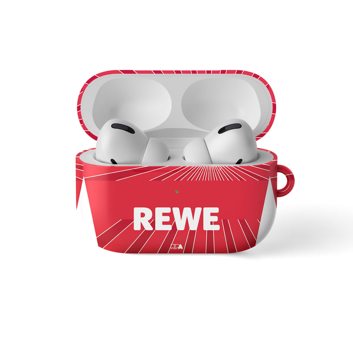 AirPods case with the FC Köln 2024-25 Away football shirt design by RIPA Football
