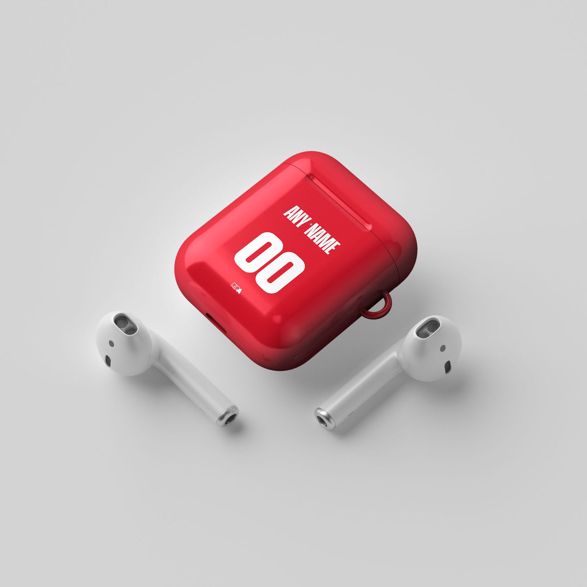 AirPods case with the FC Köln 2024-25 Away football shirt design by RIPA Football