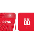 Coaster with the FC Köln 2024-25 Away football shirt design by RIPA Football