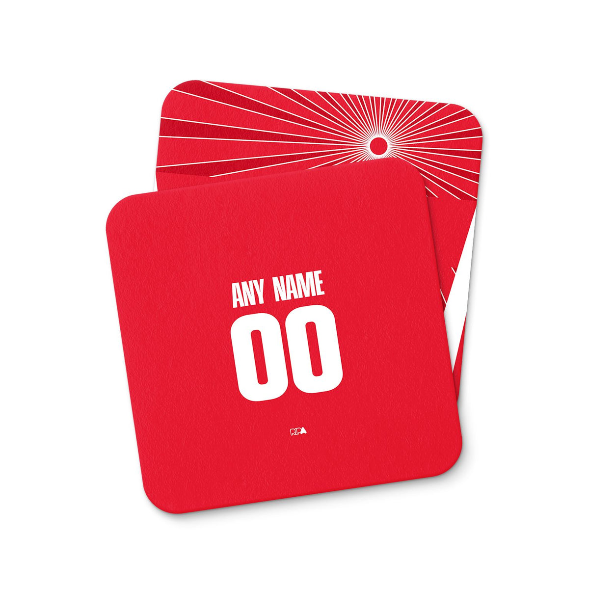 Coaster with the FC Köln 2024-25 Away football shirt design by RIPA Football