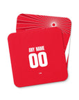 Coaster with the FC Köln 2024-25 Away football shirt design by RIPA Football