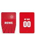 iPad case with the FC Köln 2024-25 Away football shirt design by RIPA Football