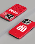 Phone case with the FC Köln 2024-25 Away football shirt design by RIPA Football