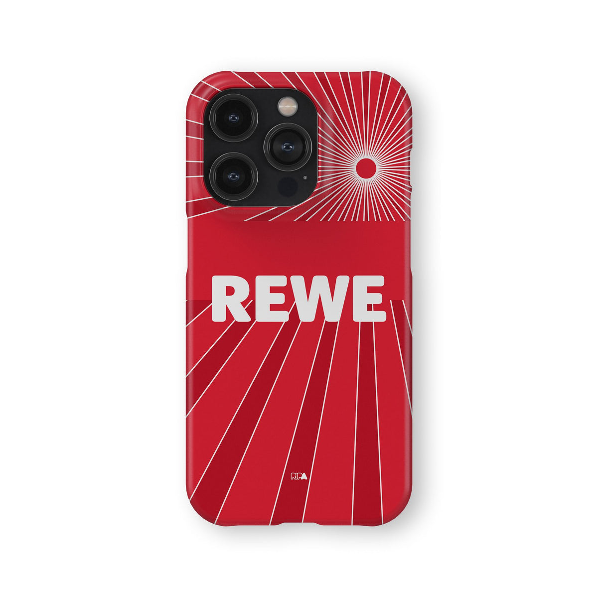Phone case with the FC Köln 2024-25 Away football shirt design by RIPA Football