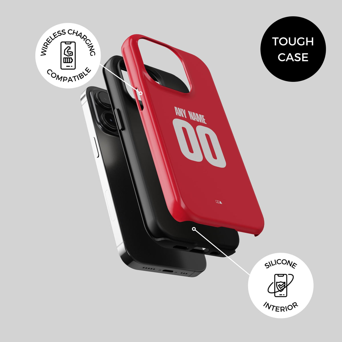 Phone case with the FC Köln 2024-25 Away football shirt design by RIPA Football
