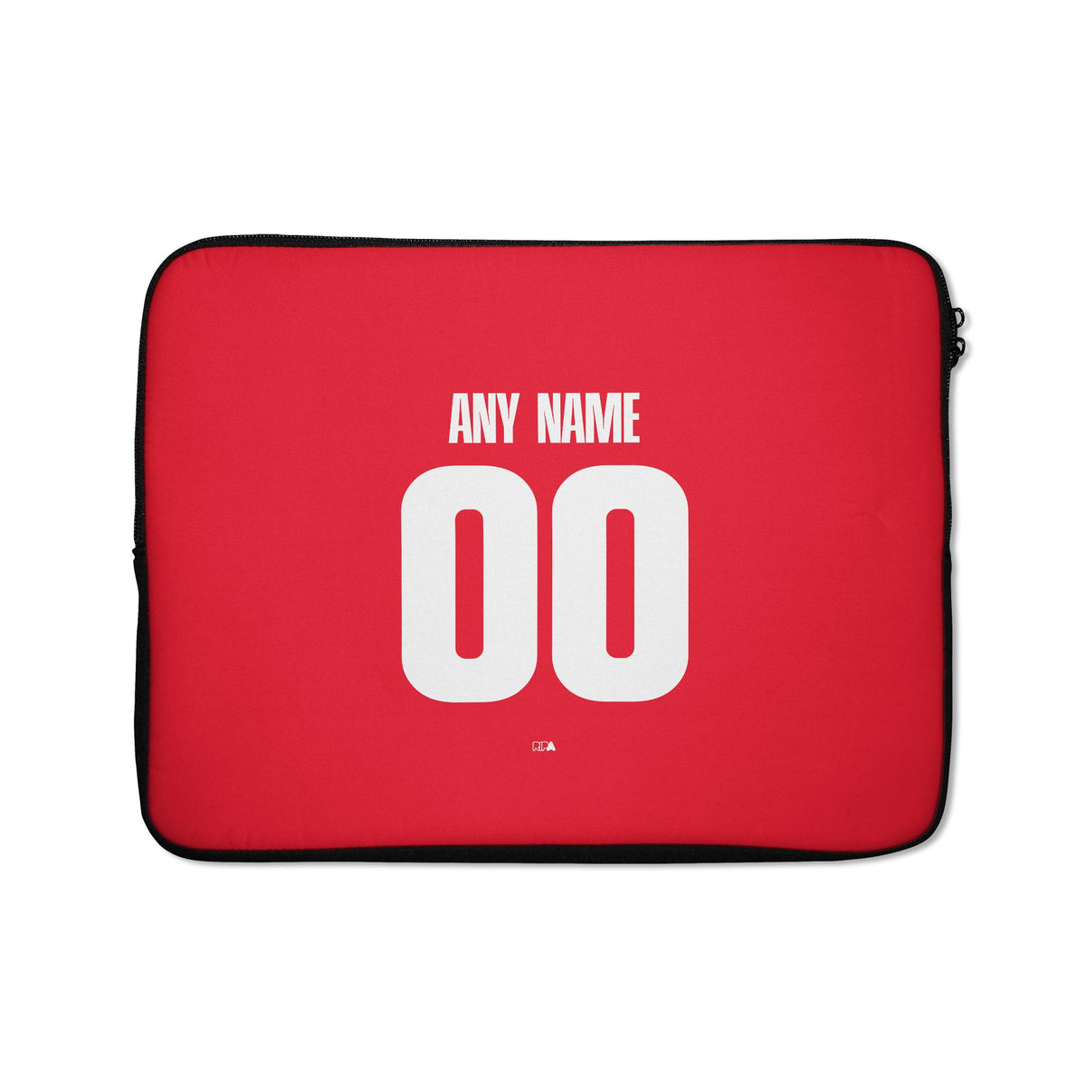 Laptop sleeve with the FC Köln 2024-25 Away football shirt design by RIPA Football