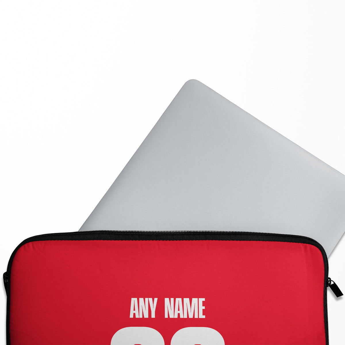 Laptop sleeve with the FC Köln 2024-25 Away football shirt design by RIPA Football