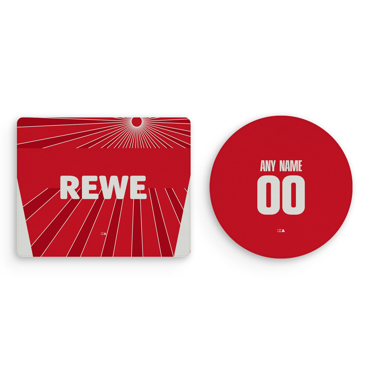 Mouse pad with the FC Köln 2024-25 Away football shirt design by RIPA Football