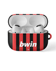 AirPods case with the AC Milan 2009-10 Home football shirt design by RIPA Football