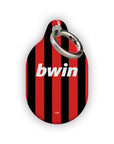 AirTag holder with the AC Milan 2009-10 Home football shirt design by RIPA Football