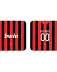 Coaster with the AC Milan 2009-10 Home football shirt design by RIPA Football