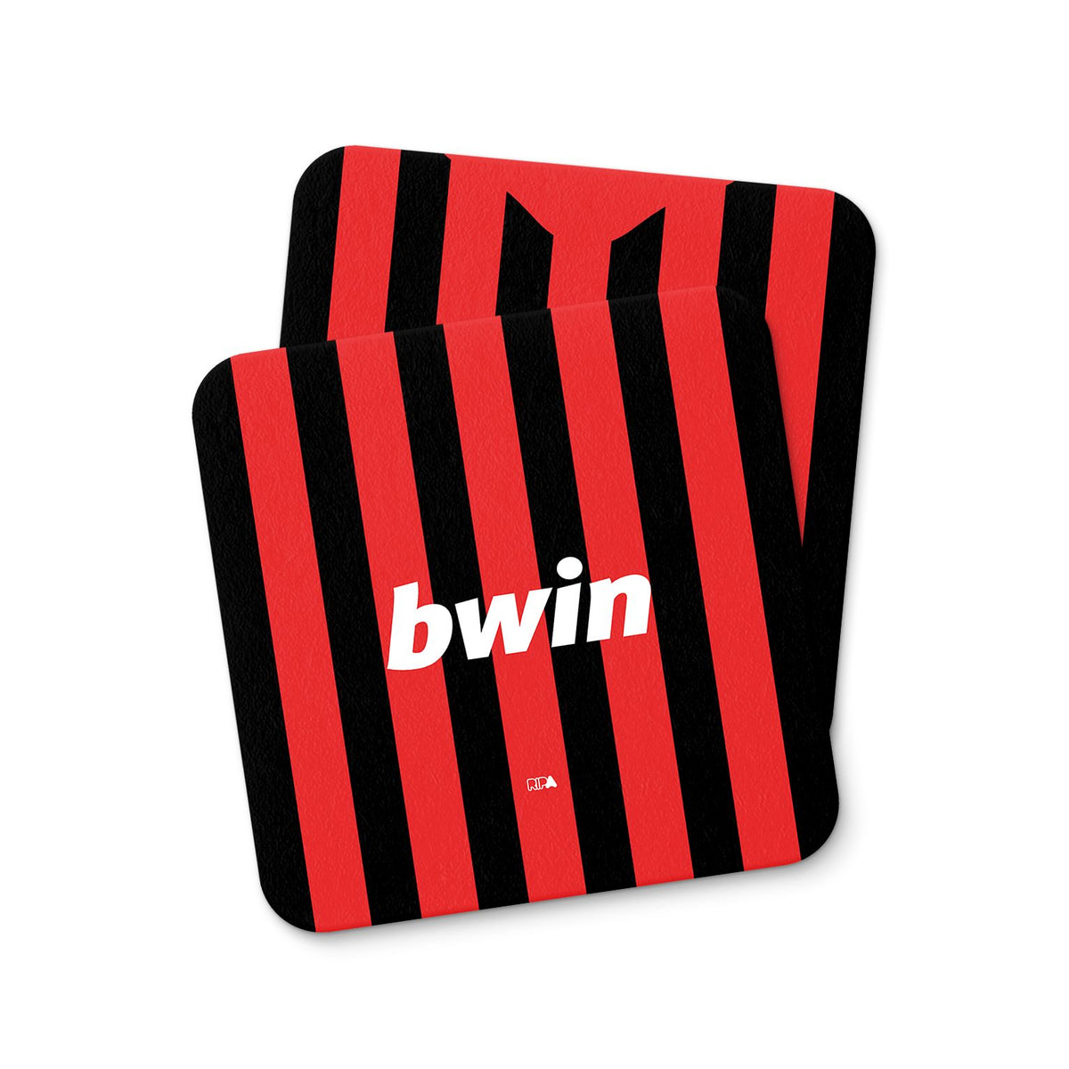 Coaster with the AC Milan 2009-10 Home football shirt design by RIPA Football