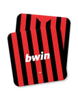 Coaster with the AC Milan 2009-10 Home football shirt design by RIPA Football