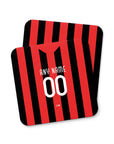 Coaster with the AC Milan 2009-10 Home football shirt design by RIPA Football