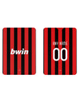 iPad case with the AC Milan 2009-10 Home football shirt design by RIPA Football
