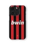 Phone case with the AC Milan 2009-10 Home football shirt design by RIPA Football