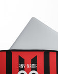 Laptop sleeve with the AC Milan 2009-10 Home football shirt design by RIPA Football